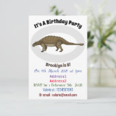 Ankylosaurus cartoon illustratie kaart (Staand voorkant)