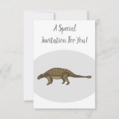 Ankylosaurus cartoon illustratie kaart (Achterkant)