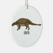 Ankylosaurus cartoon illustratie keramisch ornament (Rechts)