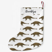 Ankylosaurus cartoon illustratie kleine kerstsok (Achterkant)