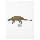 Ankylosaurus cartoon illustratie klembord (Achterkant)