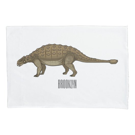 Ankylosaurus cartoon illustratie kussensloop (Voorkant)