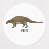 Ankylosaurus cartoon illustratie labels (Design 2)