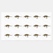 Ankylosaurus cartoon illustratie labels (Vel)