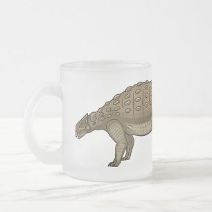Ankylosaurus cartoon illustratie matglas koffiemok