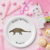 Ankylosaurus cartoon illustratie papieren bordje (Feest)