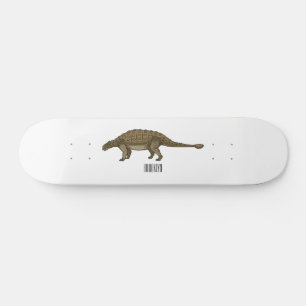 Ankylosaurus cartoon illustratie persoonlijk skateboard