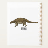 Ankylosaurus cartoon illustratie planner (Achterkant)