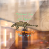 Ankylosaurus cartoon illustratie raamsticker (Vel 2)