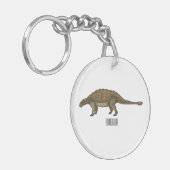 Ankylosaurus cartoon illustratie sleutelhanger (Voorkant Links)