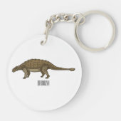 Ankylosaurus cartoon illustratie sleutelhanger (Achterkant)