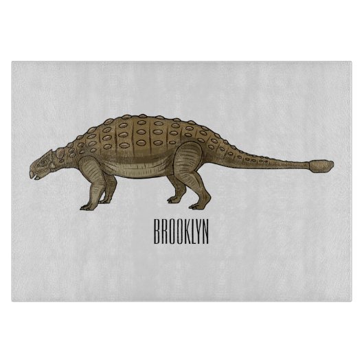 Ankylosaurus cartoon illustratie snijplank (Voorkant)