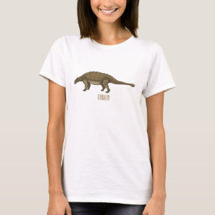 Ankylosaurus cartoon illustratie t-shirt