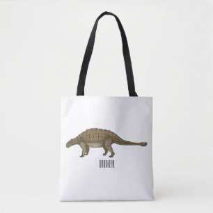 Ankylosaurus cartoon illustratie tote bag
