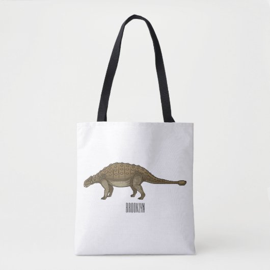 Ankylosaurus cartoon illustratie tote bag (Voorkant)