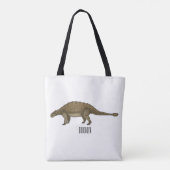 Ankylosaurus cartoon illustratie tote bag (Achterkant)