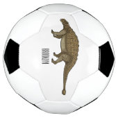 Ankylosaurus cartoon illustratie voetbal (Gedraaid)