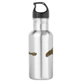 Ankylosaurus cartoon illustratie waterfles  (Achterkant)