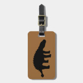 Ankylosaurus Dino Dinosaurus Silhouet Bagagelabel (Voorkant verticaal)