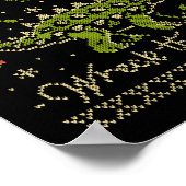 Ankylosaurus Dinosaur Christmas Sweater  Poster (Hoek)