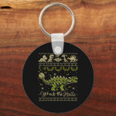 Ankylosaurus Dinosaur Kersttrui Sleutelhanger (Voorkant)