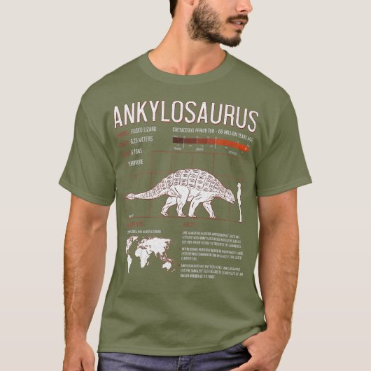 Ankylosaurus Dinosaur merkt op dat paleontoloog Ne T-shirt (Voorkant)