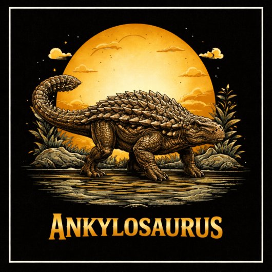 Ankylosaurus Dinosaur Prehistorische Maan Tri-Blend Shirt