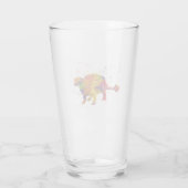 Ankylosaurus dinosaurus silhouet in aquarel glas (Achterkant)