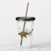 Ankylosaurus gepantserde dinosaurus illustratie acryl drinkbeker (Achterkant)