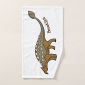 Ankylosaurus gepantserde dinosaurus illustratie bad handdoek (Handdoek)