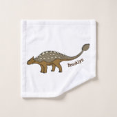 Ankylosaurus gepantserde dinosaurus illustratie bad handdoek (Wasdoekje)