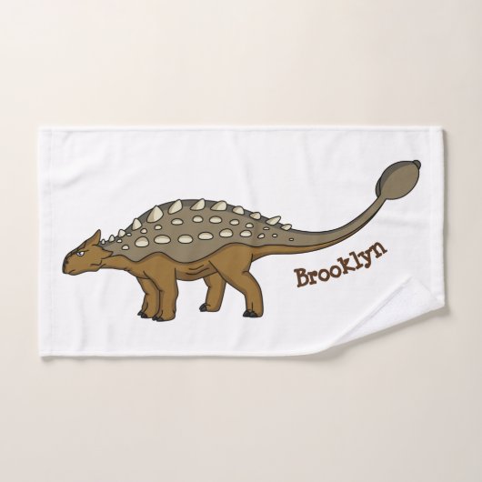 Ankylosaurus gepantserde dinosaurus illustratie bad handdoek (Handdoek)