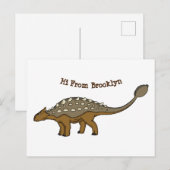 Ankylosaurus gepantserde dinosaurus illustratie briefkaart (Voorkant / Achterkant)