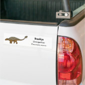 Ankylosaurus gepantserde dinosaurus illustratie bumpersticker (Op Truck)