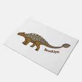 Ankylosaurus gepantserde dinosaurus illustratie deurmat (Schuin)