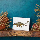 Ankylosaurus gepantserde dinosaurus illustratie fotoplaat (Zijkant)