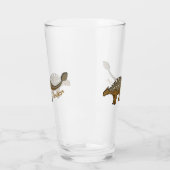 Ankylosaurus gepantserde dinosaurus illustratie glas (Links)