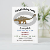 Ankylosaurus gepantserde dinosaurus illustratie kaart (Staand voorkant)