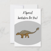 Ankylosaurus gepantserde dinosaurus illustratie kaart (Achterkant)
