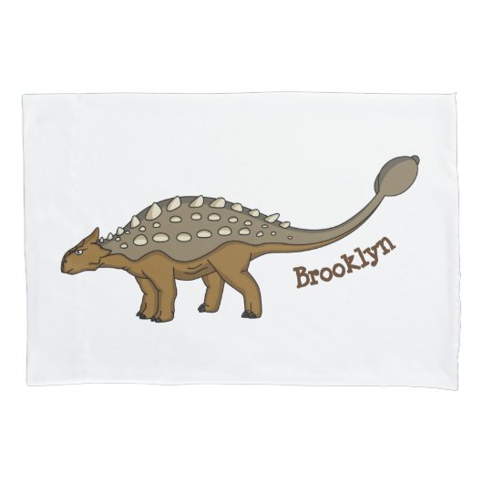Ankylosaurus gepantserde dinosaurus illustratie kussensloop (Voorkant)