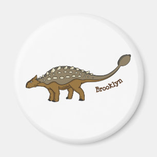 Ankylosaurus gepantserde dinosaurus illustratie magneet