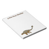 Ankylosaurus gepantserde dinosaurus illustratie notitieblok (Schuin)