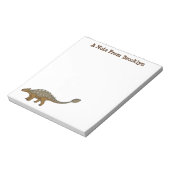 Ankylosaurus gepantserde dinosaurus illustratie notitieblok (Linkerzijde)