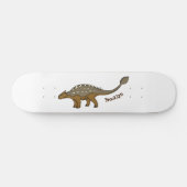 Ankylosaurus gepantserde dinosaurus illustratie persoonlijk skateboard (Horizontaal)