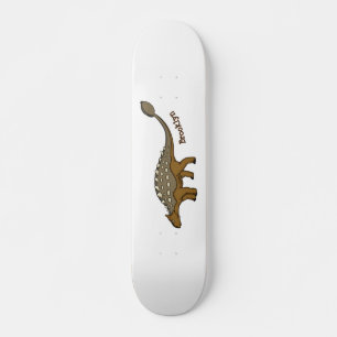 Ankylosaurus gepantserde dinosaurus illustratie persoonlijk skateboard