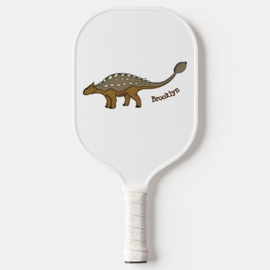 Ankylosaurus gepantserde dinosaurus illustratie pickleball paddle (Voorkant)