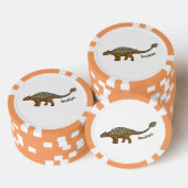 Ankylosaurus gepantserde dinosaurus illustratie poker chips (Opstapeling)