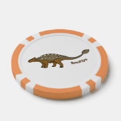 Ankylosaurus gepantserde dinosaurus illustratie poker chips (Enkel)