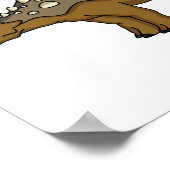 Ankylosaurus gepantserde dinosaurus illustratie poster (Hoek)