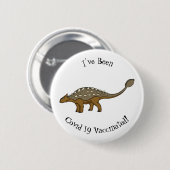 Ankylosaurus gepantserde dinosaurus illustratie ronde button 5,7 cm (Voorkant /achterkant)